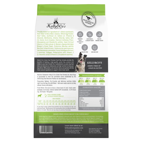 Kelly & Co’s Kelly & Co’s Fjord Bay Salmon With Beef Grain-Free Dry Dog Food 2.72kg Dog Food & Treats
