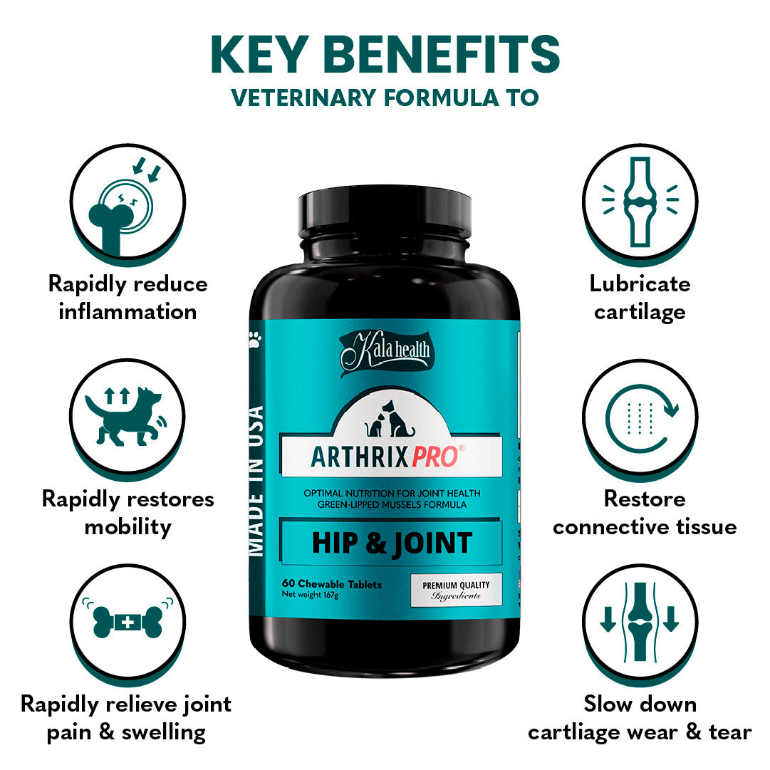 10% OFF Kala Health ARTHRIX PRO® 60 tablets For Dogs & Cats I Pet Supplement