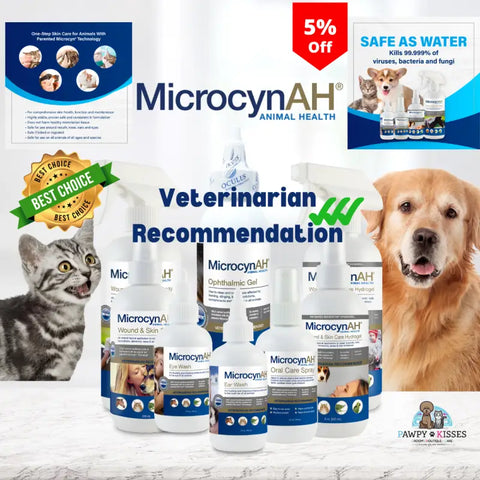 microcynAH 5% OFF [New Launch] MicrocynAH Wound and Skin Care for Pets in All Life Stages | Skin Spray Ear Wash Eye Wash Recovery Gel