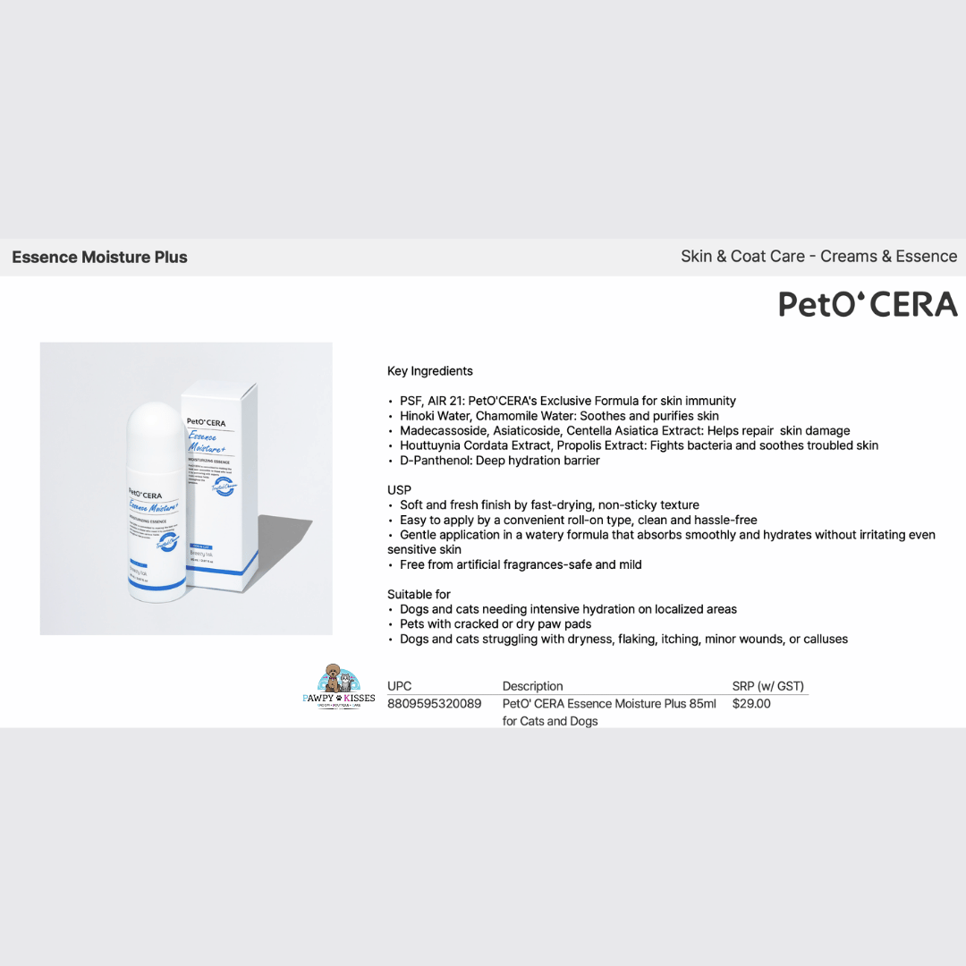 PetO' CERA Mist Moisture Plus 200ml for Dogs and Cats