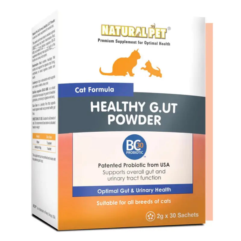 Natural Pet [20% OFF] Natural Pet Healthy G.U.T Formula For Cats - 2g x 30 sachets Pet Supplements
