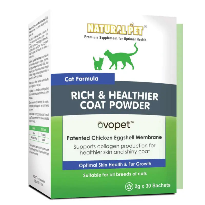 Natural Pet [20% OFF] Natural Pet Rich & Healthier Coat Powder for Kittens & Cats - 2g x 30 Sachets Pet Supplements