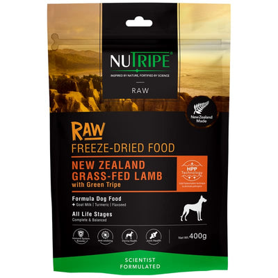 Nutripe [10% OFF] Nutripe NZ Grass-Fed Lamb With Green Tripe Freeze Dried Raw Dog Food 400g Dog Food & Treats
