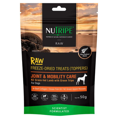 Nutripe [10% OFF] Nutripe NZ Grass-Fed Lamb Joint & Mobility Care Freeze Dried Raw Dog Treats & Toppers 50g Dog Food & Treats