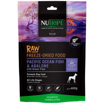 Nutripe [10% OFF] Nutripe Pacific Ocean Fish & Abalone With Green Tripe Freeze Dried Raw Dog Food 400g Dog Food & Treats