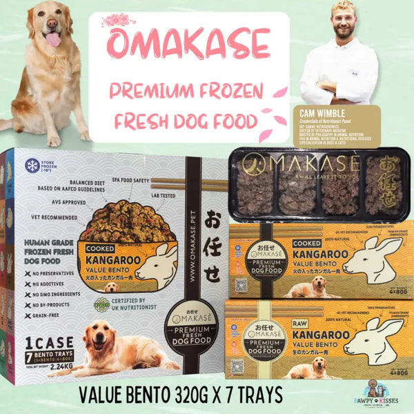 omakase OMAKASE RAW Frozen Dog Food Value Bento 2.24kg (7 x 320g) 10 Flavours Available Dog Food & Treats