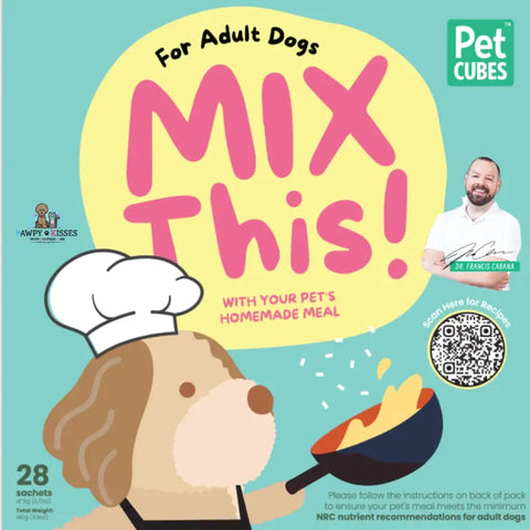 Pet Cubes 5% OFF [New Launch] Mix This! Pet Supplement for ALL Life Stages [28 SACHETS] Dog Healthcare
