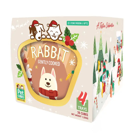 Pet Cubes [5% OFF] PetCubes Gently Cooked Festive Rabbit for Dogs 1.28KG Dog Food & Treats