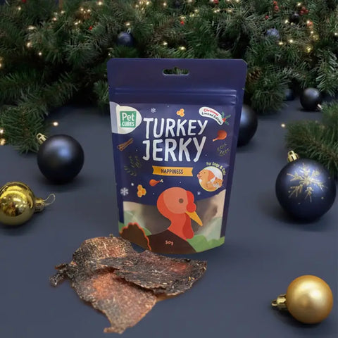 Pet Cubes (5% OFF)Petcubes Gently Air Dried Turkey Jerky Treat for Dogs & Cats 50g Dog Food & Treats