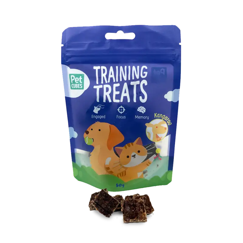 Pet Cubes (5% OFF)PetCubes Training Treats Gently Air Dried Treats For Dogs & Cats - Kangaroo 50g Dog Food & Treats