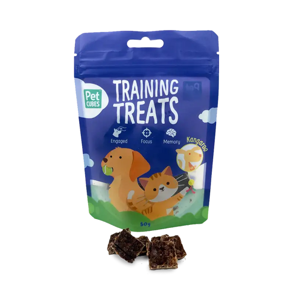 Pet Cubes (5% OFF)PetCubes Training Treats Gently Air Dried Treats For Dogs & Cats - Kangaroo 50g Dog Food & Treats