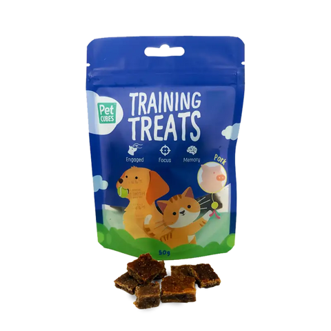 Pet Cubes (5% OFF)PetCubes Training Treats Gently Air Dried Treats For Dogs & Cats - Pork 50g Dog Food & Treats