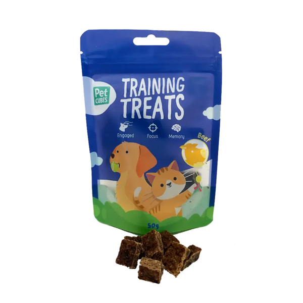Pet Cubes (5% OFF) PetCubes Training Treats For Dogs & Cats - Beef 50g Dog Food & Treats