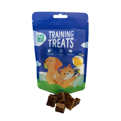 Pet Cubes (5% OFF) PetCubes Training Treats For Dogs & Cats - Beef 50g Dog Food & Treats