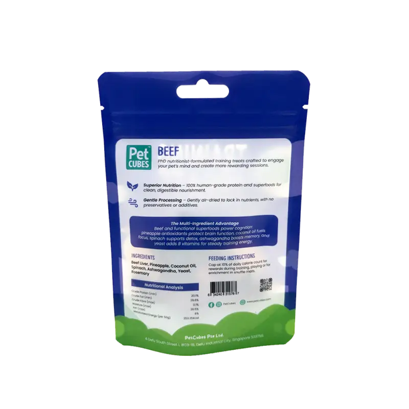 Pet Cubes (5% OFF) PetCubes Training Treats For Dogs & Cats - Beef 50g Dog Food & Treats