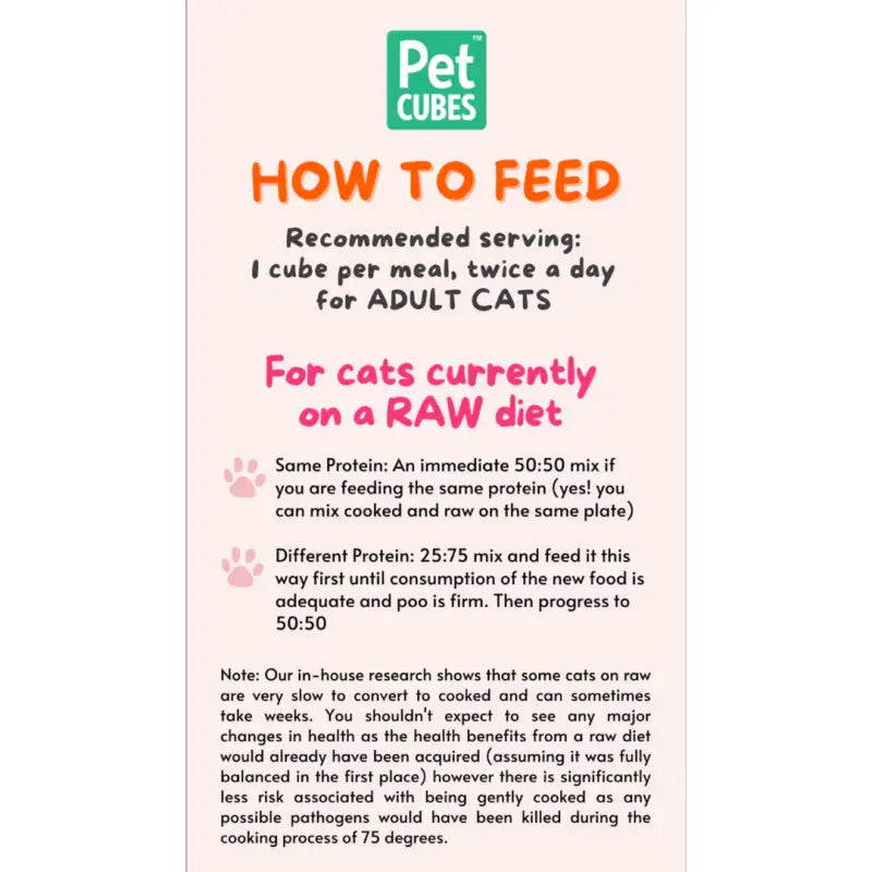Pet Cubes PetCubes Kitten Raw - Beef & Duck Cat Food & Treats