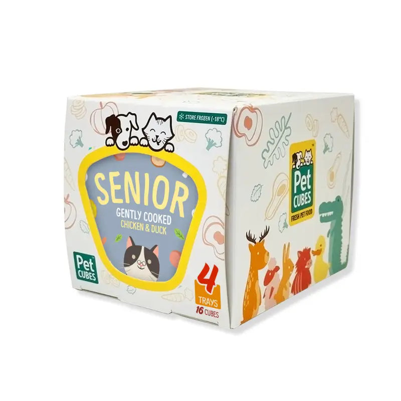 Pet Cubes PetCubes Gently Cooked Frozen Senior Cat Food - Chicken & Duck 1.28 KG Cat Food & Treats
