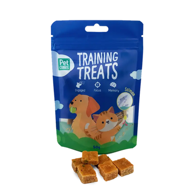 Pet Cubes PetCubes Training Treats Gently Air Dried Dogs & Cats Treats - Salmon 50g Dog Food & Treats