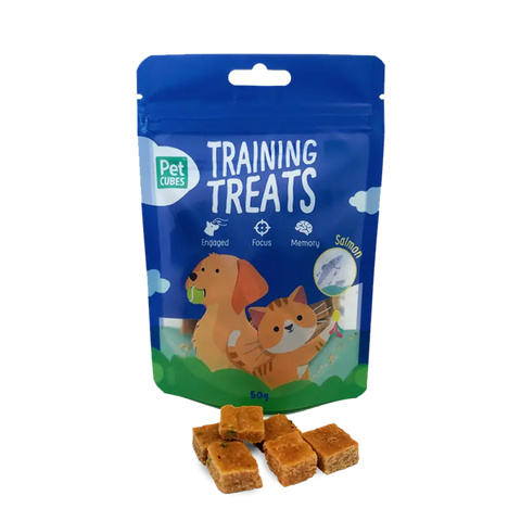 Pet Cubes PetCubes Training Treats Gently Air Dried Dogs & Cats Treats - Salmon 50g Dog Food & Treats