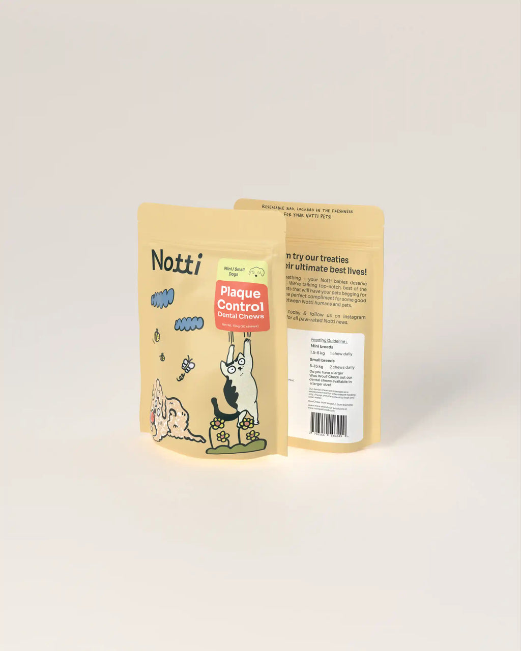[10% OFF] Notti Plaque Control Dental Chews (Mini/Small Dogs) (10 chews) For Dogs 100g