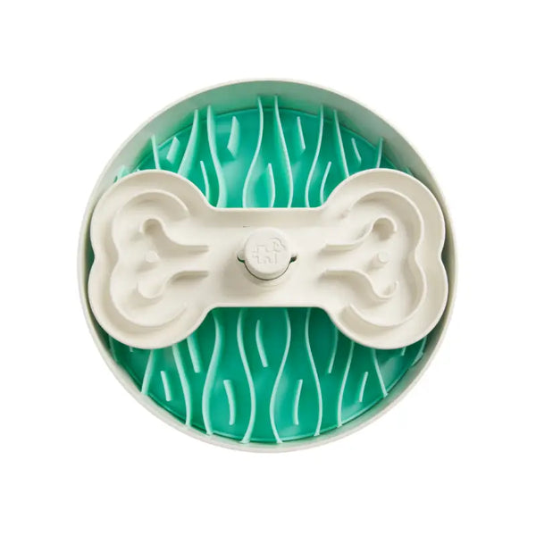Puzzle Feeder Puzzle Feeder Interactive Dog Bowl (Broken Wave Green/Pink) Dog & Cat Accessories