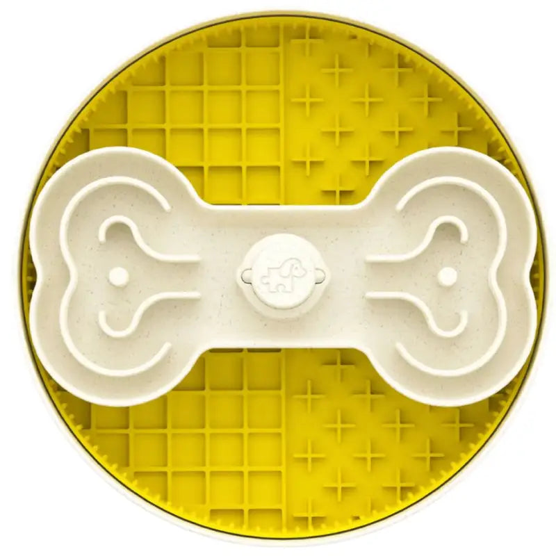 Puzzle Feeder [10% OFF] Puzzle Feeder Lick Interactive Dog Bowl (Yellow/Blue) Dog & Cat Accessories