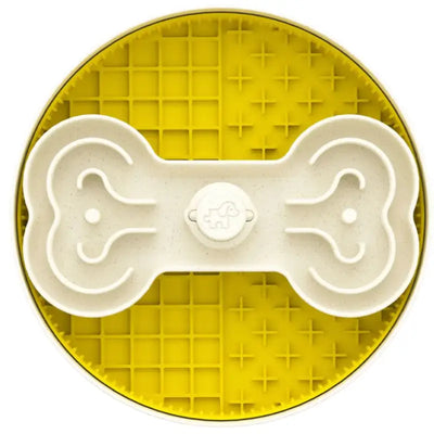 Puzzle Feeder [10% OFF] Puzzle Feeder Lick Interactive Dog Bowl (Yellow/Blue) Dog & Cat Accessories