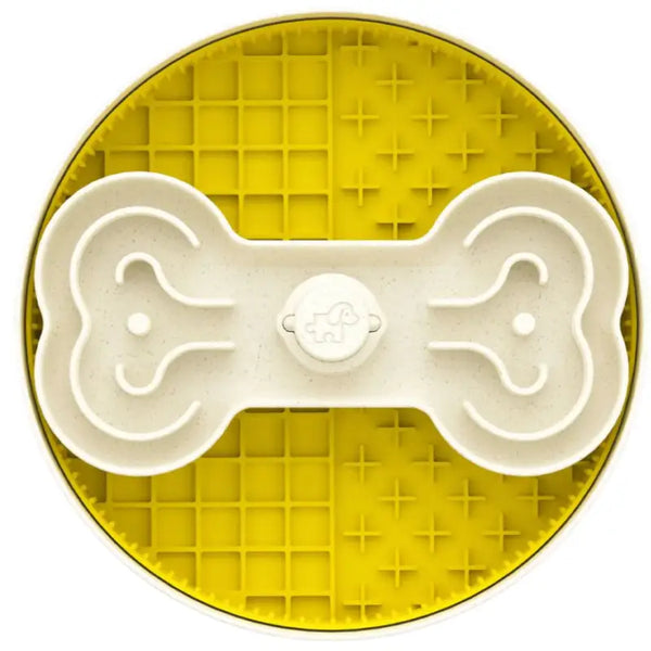 Puzzle Feeder [10% OFF] Puzzle Feeder Lick Interactive Dog Bowl (Yellow/Blue) Dog & Cat Accessories