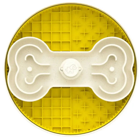 Puzzle Feeder [10% OFF] Puzzle Feeder Lick Interactive Dog Bowl (Yellow/Blue) Dog & Cat Accessories