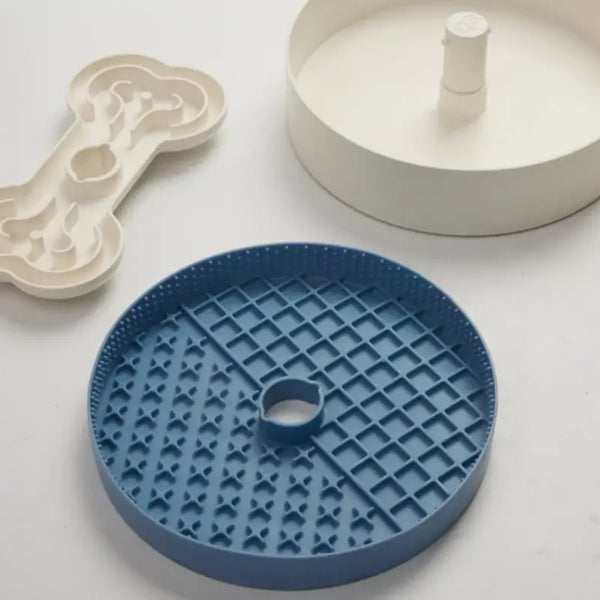 Puzzle Feeder [10% OFF] Puzzle Feeder Lick Interactive Dog Bowl (Yellow/Blue) Dog & Cat Accessories