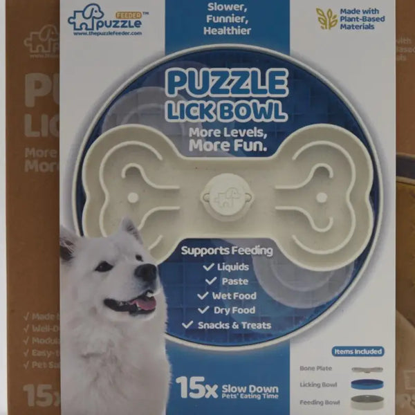 Puzzle Feeder [10% OFF] Puzzle Feeder Lick Interactive Dog Bowl (Yellow/Blue) Dog & Cat Accessories