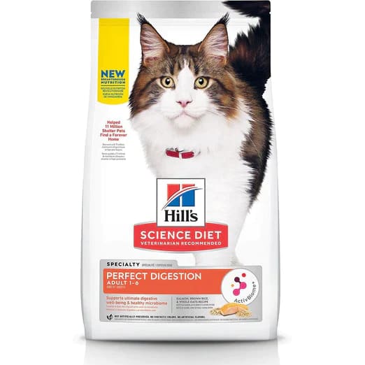 Science Diet [LIMITED-TIME $13 OFF] Science Diet Adult Perfect Digestion Dry Cat Food 3.5lbs Cat Food & Treats