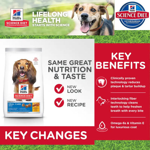 Science Diet Free Bag* + 20% OFF Science Diet Adult Oral Care Dry Dog Food 4lbs Dog Food & Treats
