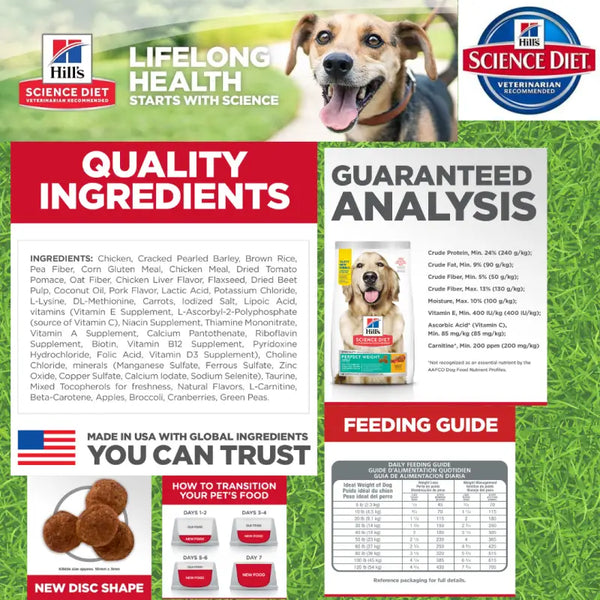 Science Diet 20% OFF Science Diet Adult Perfect Weight Dry Dog Food 25lbs Dog Food & Treats
