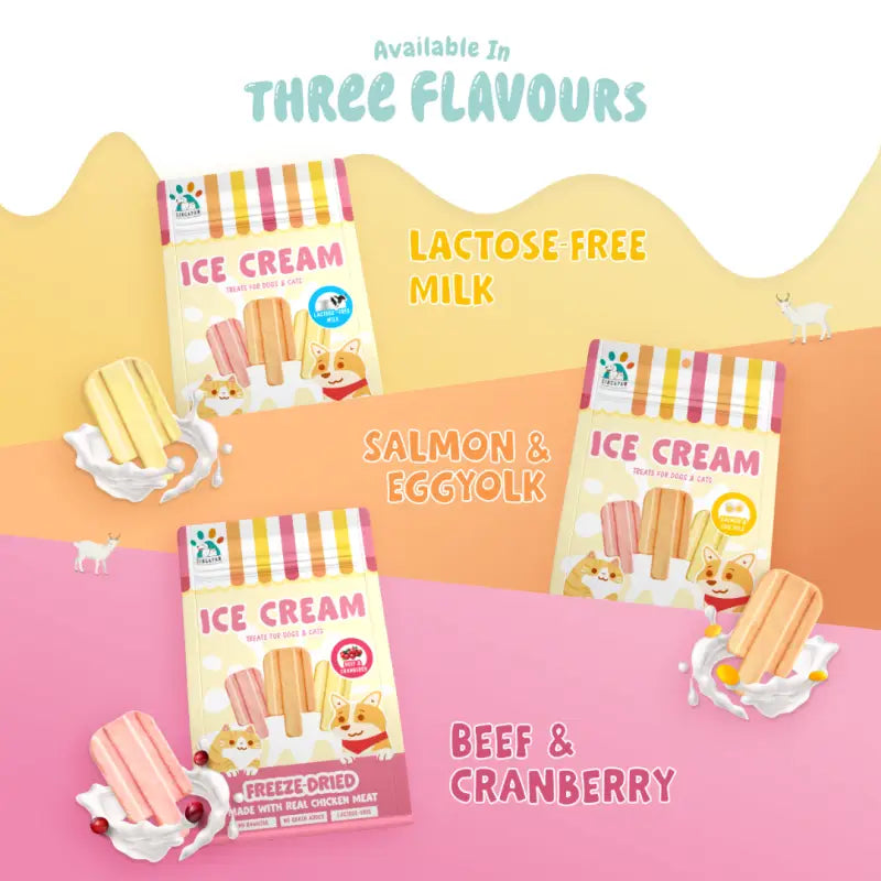 Singapaw 20% off Singapaw Freeze Dried Ice Cream Dessert Treats for Dogs and Cats Premium Rich Milk Lactose Free Contains Real Meat 48g Dog