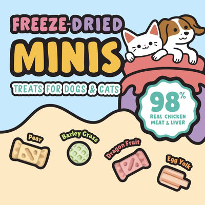 Singapaw Singapaw Freeze Dried MINIS Chicken Dessert Treats for Dogs Cats Premium Rich Lactose Free Milk Real Meat 40g (MINIS) Dog Food &