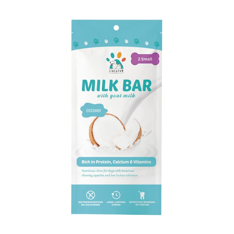 Singapaw [BUY 2 FREE 1] Singapaw Milk Bar Coconut Dog Chew (2 Sizes) Dog Food & Treats