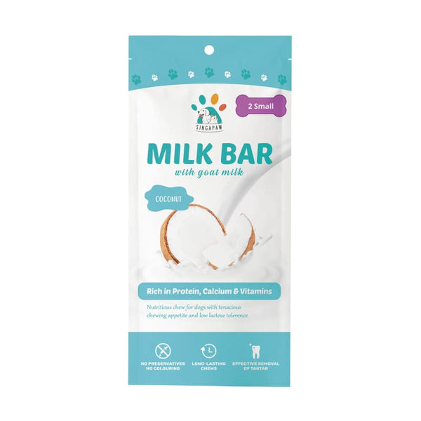 Singapaw [BUY 2 FREE 1] Singapaw Milk Bar Coconut Dog Chew (2 Sizes) Dog Food & Treats