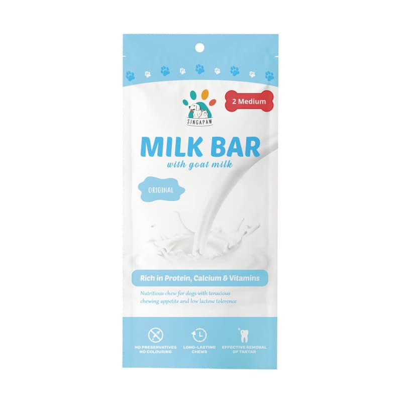 Singapaw [BUY 2 FREE 1] Singapaw Milk Bar Original Dog Chew (2 Sizes) Dog Food & Treats