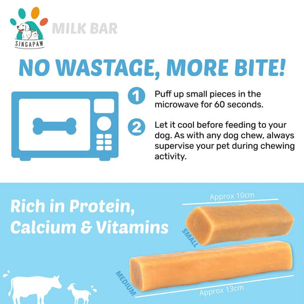 Singapaw [BUY 2 FREE 1] Singapaw Milk Bar Pandan Dog Chew (2 Sizes) Dog Food & Treats