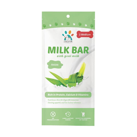 Singapaw [BUY 2 FREE 1] Singapaw Milk Bar Pandan Dog Chew (2 Sizes) Dog Food & Treats