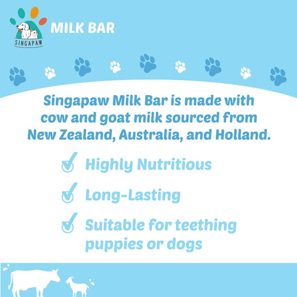 Singapaw [BUY 2 FREE 1] Singapaw Milk Bar Peanut Dog Chew (2 Sizes) Dog Food & Treats