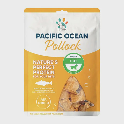 Singapaw Pacific Ocean Pollock Cut Air-Dried Dog Treats 70g Food &
