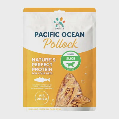 Singapaw Pacific Ocean Pollock Slice Air-Dried Dog Treats 40g Food &