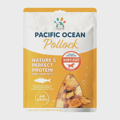 Singapaw Pacific Ocean Pollock With Fish Roe Soft Cut Air-Dried Dog Treats 70g Food &