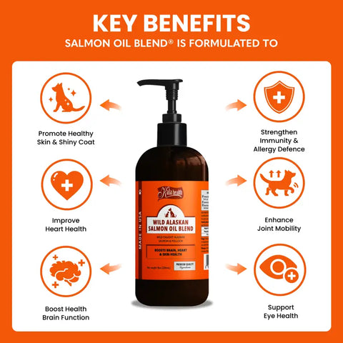 Singapaw WILD ALASKAN SALMON OIL BLEND 8oz (236ml) / 16oz (473ml) Pet Supplements