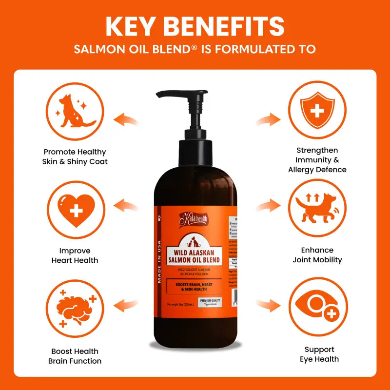 Singapaw WILD ALASKAN SALMON OIL BLEND 8oz (236ml) / 16oz (473ml) Pet Supplements