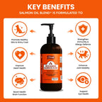Singapaw WILD ALASKAN SALMON OIL BLEND 8oz (236ml) / 16oz (473ml) Pet Supplements