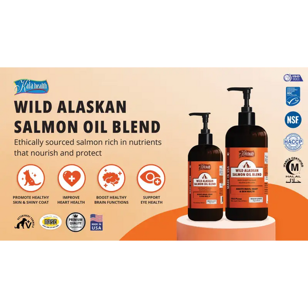 Singapaw WILD ALASKAN SALMON OIL BLEND 8oz (236ml) / 16oz (473ml) Pet Supplements