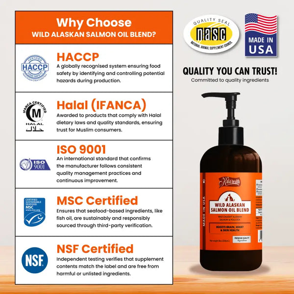 Singapaw WILD ALASKAN SALMON OIL BLEND 8oz (236ml) / 16oz (473ml) Pet Supplements